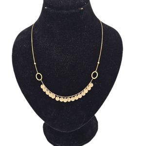 گردنبند طلا کم اجرت 18 عیار زنانه با طرح حلقه ای (فلامینگو) گالری طلا و شمش برلیان مدل پولکی کد 2